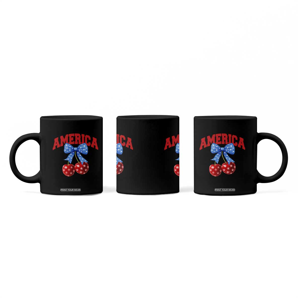 America Cherry Coquette Bow Coffee Mug 4th of July Patriotic TS10 Print Your Wear