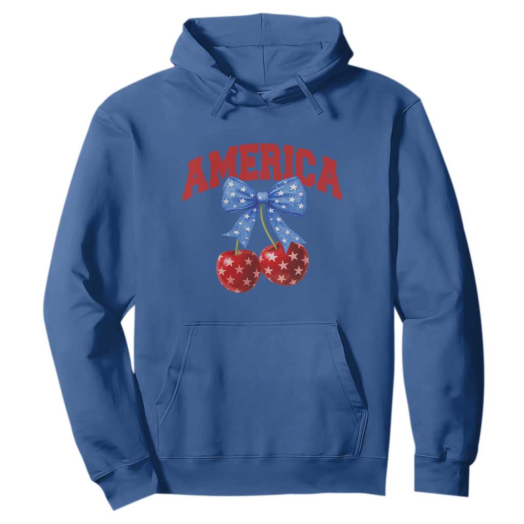 America Cherry Coquette Bow Hoodie 4th of July Patriotic TS10 Royal Blue Print Your Wear