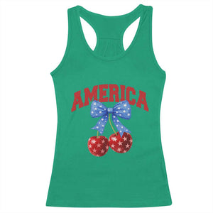 America Cherry Coquette Bow Racerback Tank Top 4th of July Patriotic TS10 Irish Green Print Your Wear