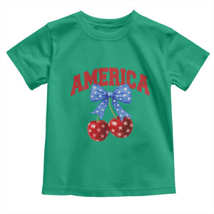 America Cherry Coquette Bow Toddler T Shirt 4th of July Patriotic TS10 Irish Green Print Your Wear