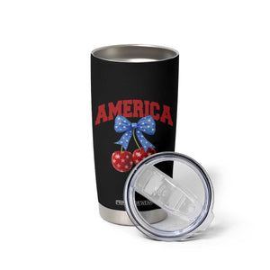 America Cherry Coquette Bow Tumbler Cup 4th of July Patriotic TS10 Print Your Wear