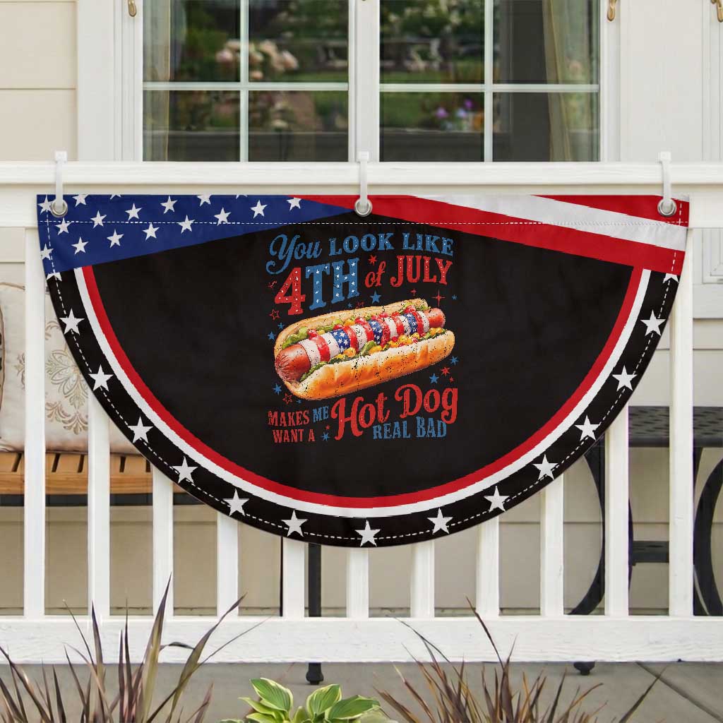 You Look Like 4th of July Hot Dog Patriotic Fan Flag Funny Food Meme