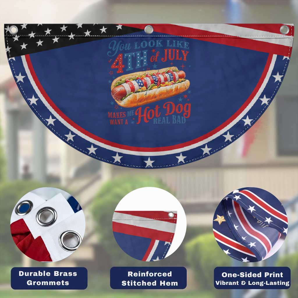 You Look Like 4th of July Hot Dog Patriotic Fan Flag Funny Food Meme