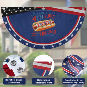 You Look Like 4th of July Hot Dog Patriotic Fan Flag Funny Food Meme