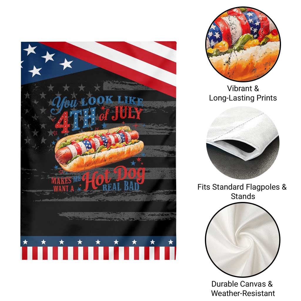You Look Like 4th of July Hot Dog Garden Flag Funny Patriotic Food Meme TS10 Print Your Wear