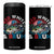 Funny Fishing 4 in 1 Can Cooler Tumbler Red White Bruh Fisherman Gift American Flag TS10 One Size: 16 oz Black Print Your Wear