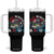 Funny Fishing Tumbler With Handle Red White Bruh Fisherman Gift American Flag TS10 One Size: 40 oz Black Print Your Wear