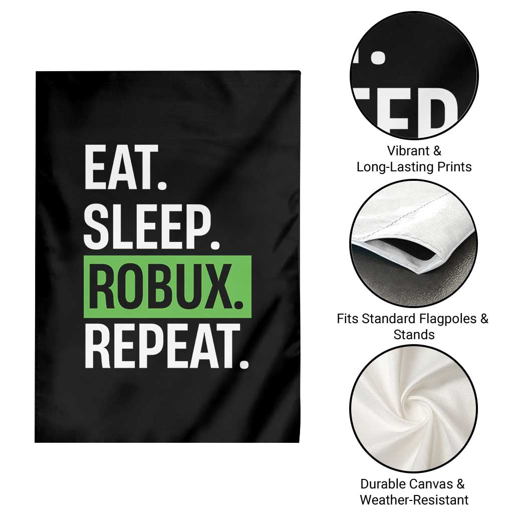 Eat Sleep Roblox Repeat Garden Flag Funny Video Game Lovers Gamers