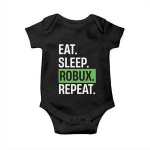 Eat Sleep Roblox Repeat Baby Onesie Funny Video Game Lovers Gamers