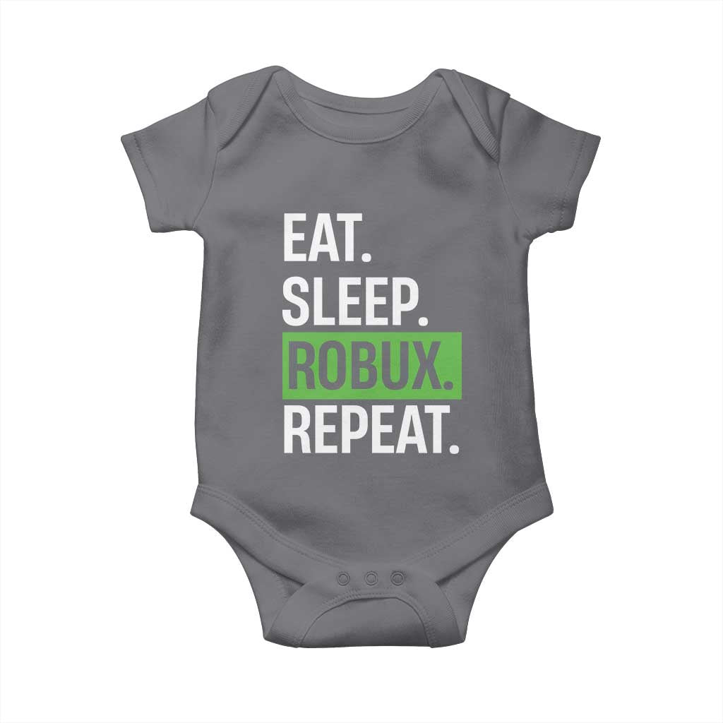 Eat Sleep Roblox Repeat Baby Onesie Funny Video Game Lovers Gamers