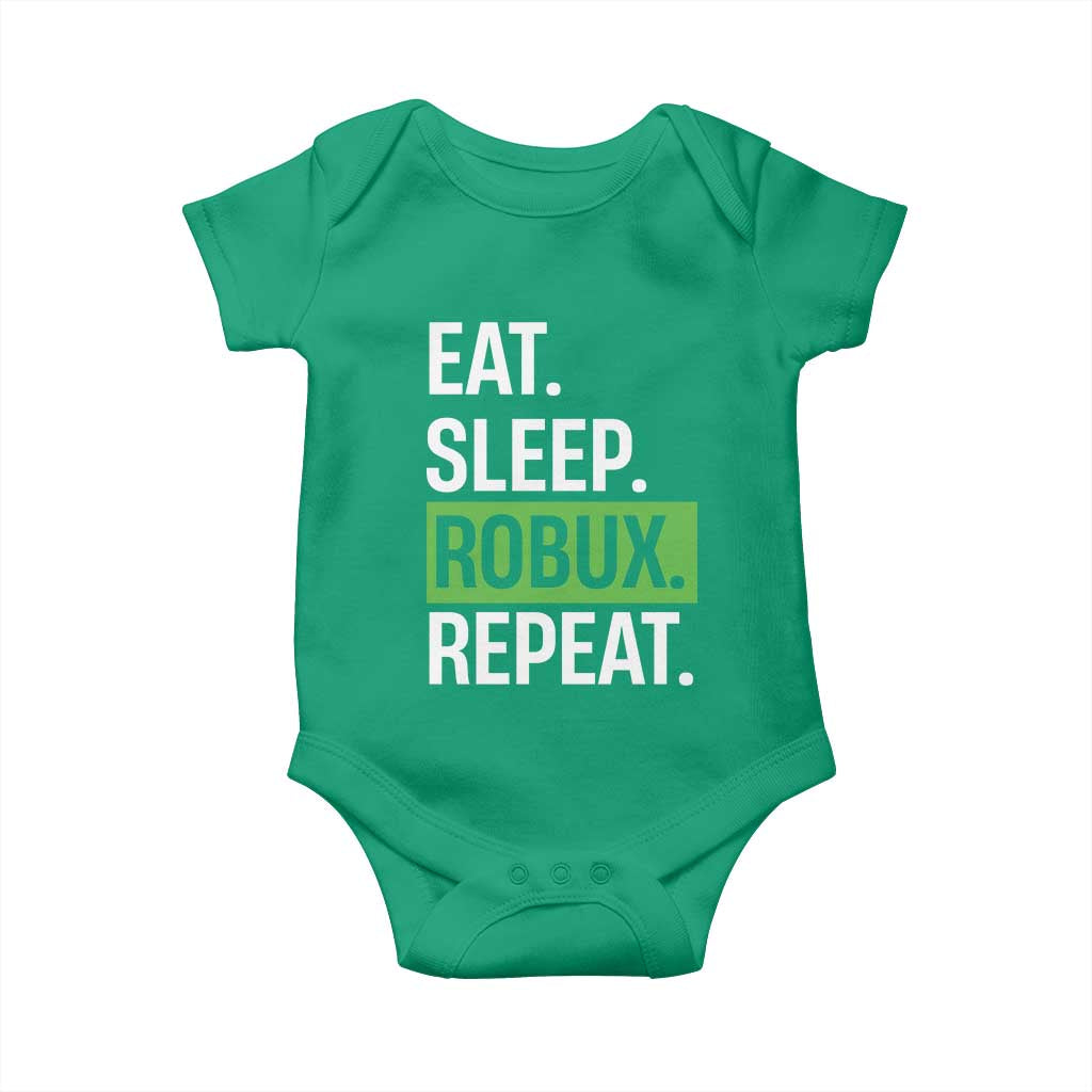 Eat Sleep Roblox Repeat Baby Onesie Funny Video Game Lovers Gamers