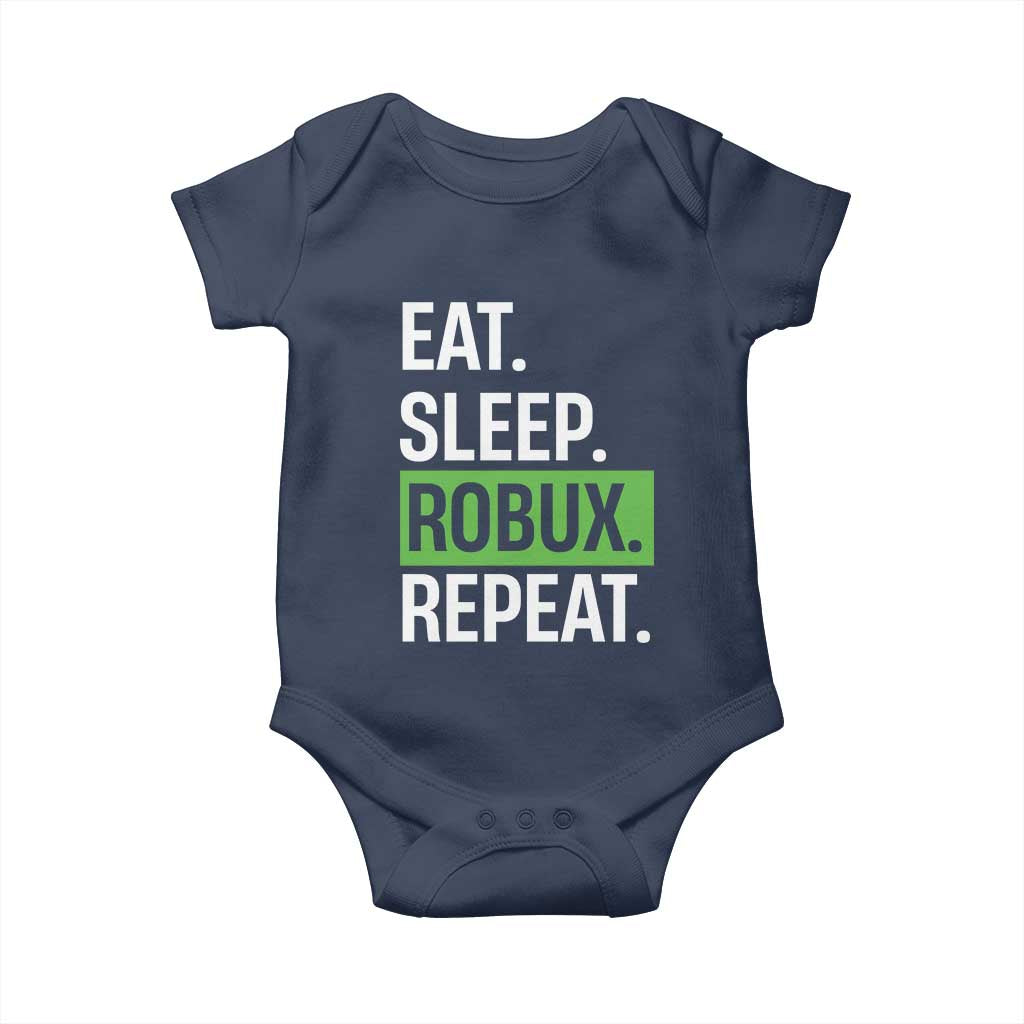 Eat Sleep Roblox Repeat Baby Onesie Funny Video Game Lovers Gamers