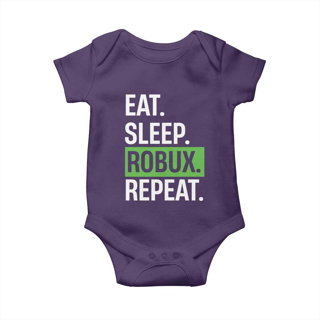 Eat Sleep Roblox Repeat Baby Onesie Funny Video Game Lovers Gamers