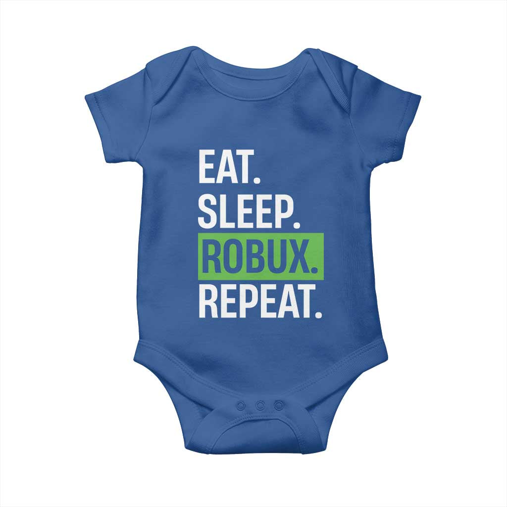 Eat Sleep Roblox Repeat Baby Onesie Funny Video Game Lovers Gamers