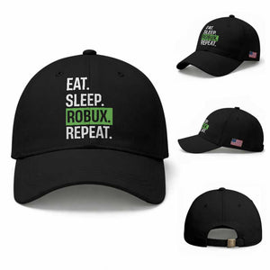 Eat Sleep Roblox Repeat Baseball Cap Funny Video Game Lovers Gamers