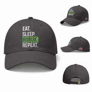Eat Sleep Roblox Repeat Baseball Cap Funny Video Game Lovers Gamers