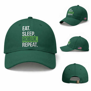 Eat Sleep Roblox Repeat Baseball Cap Funny Video Game Lovers Gamers