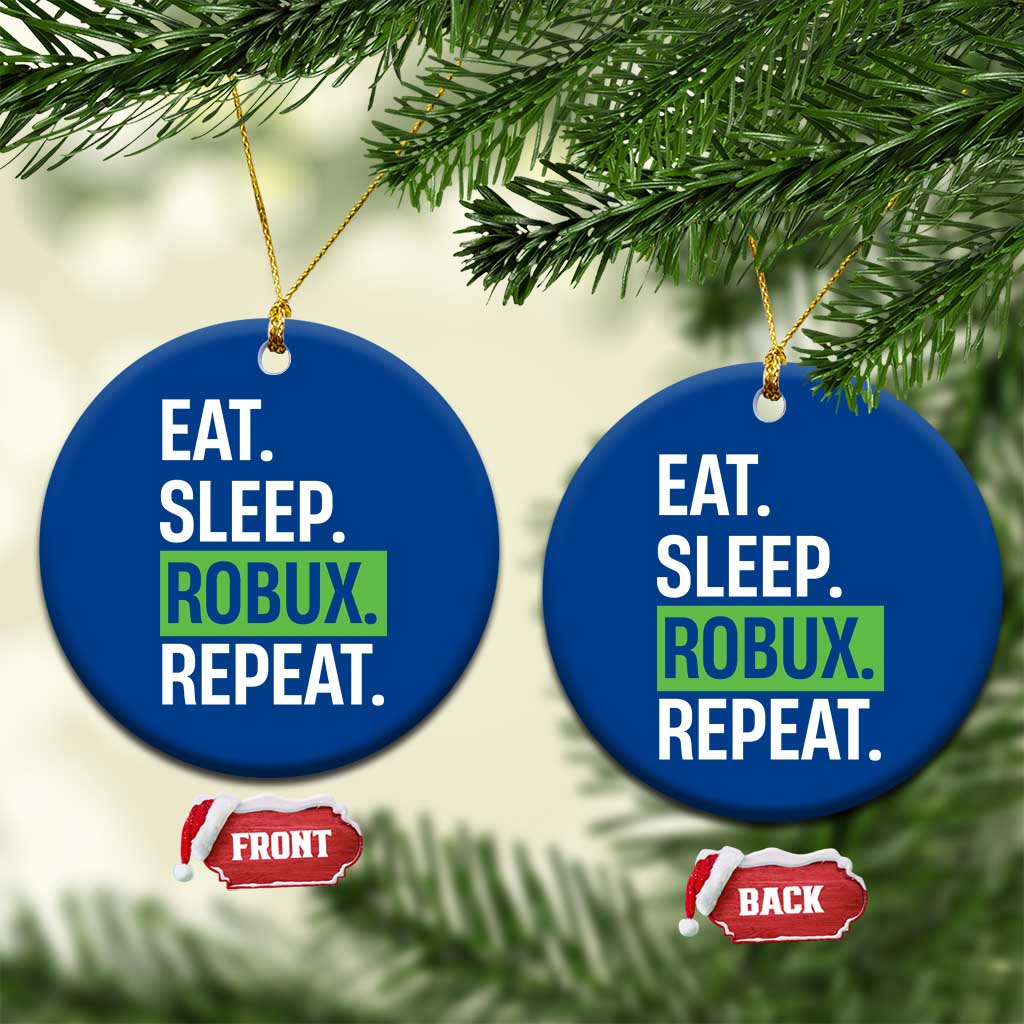 Eat Sleep Roblox Repeat Ceramic Ornament Funny Video Game Lovers Gamers