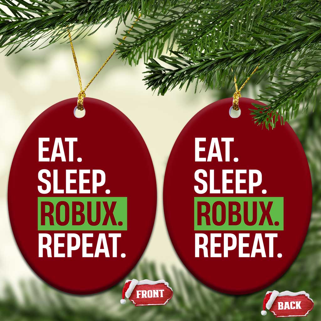 Eat Sleep Roblox Repeat Ceramic Ornament Funny Video Game Lovers Gamers