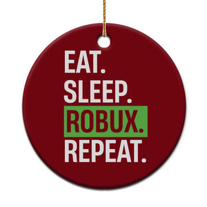 Eat Sleep Roblox Repeat Ceramic Ornament Funny Video Game Lovers Gamers