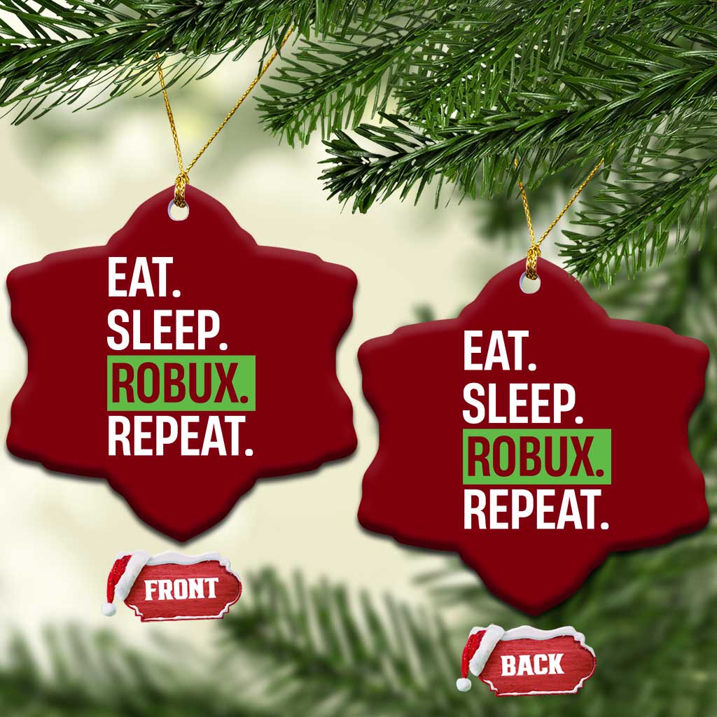 Eat Sleep Roblox Repeat Ceramic Ornament Funny Video Game Lovers Gamers