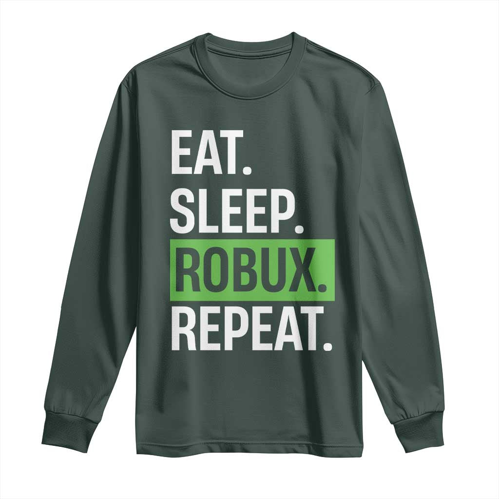 Eat Sleep Roblox Repeat Long Sleeve Shirt Funny Video Game Lovers Gamers