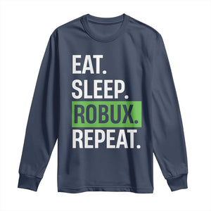 Eat Sleep Roblox Repeat Long Sleeve Shirt Funny Video Game Lovers Gamers
