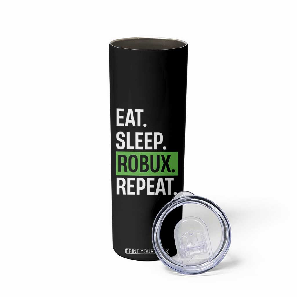 Eat Sleep Roblox Repeat Skinny Tumbler Funny Video Game Lovers Gamers