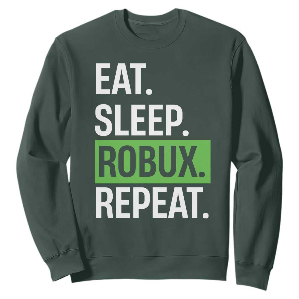 Eat Sleep Roblox Repeat Sweatshirt Funny Video Game Lovers Gamers