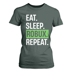 Eat Sleep Roblox Repeat T Shirt For Women Funny Video Game Lovers Gamers