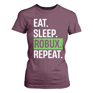 Eat Sleep Roblox Repeat T Shirt For Women Funny Video Game Lovers Gamers