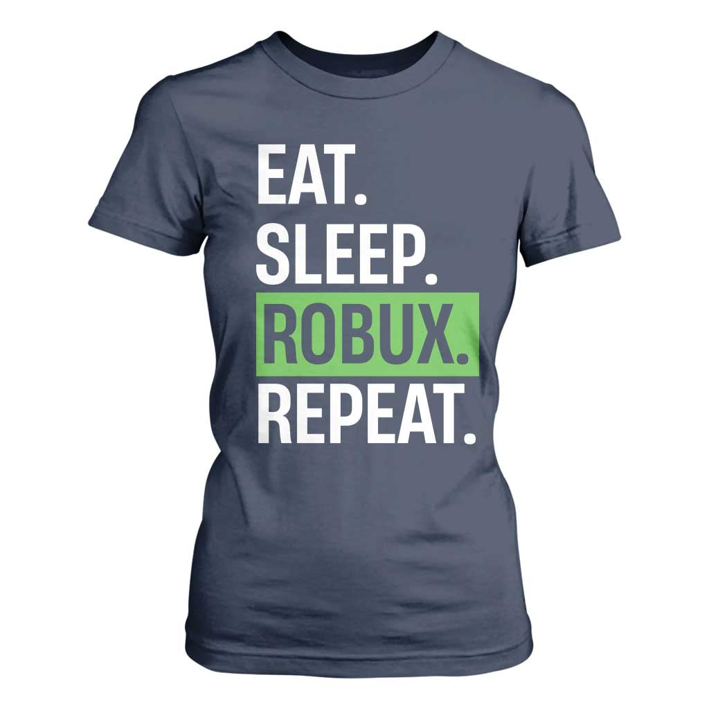 Eat Sleep Roblox Repeat T Shirt For Women Funny Video Game Lovers Gamers