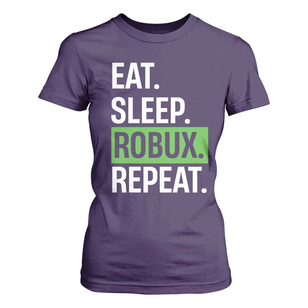 Eat Sleep Roblox Repeat T Shirt For Women Funny Video Game Lovers Gamers