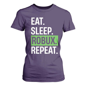 Eat Sleep Roblox Repeat T Shirt For Women Funny Video Game Lovers Gamers