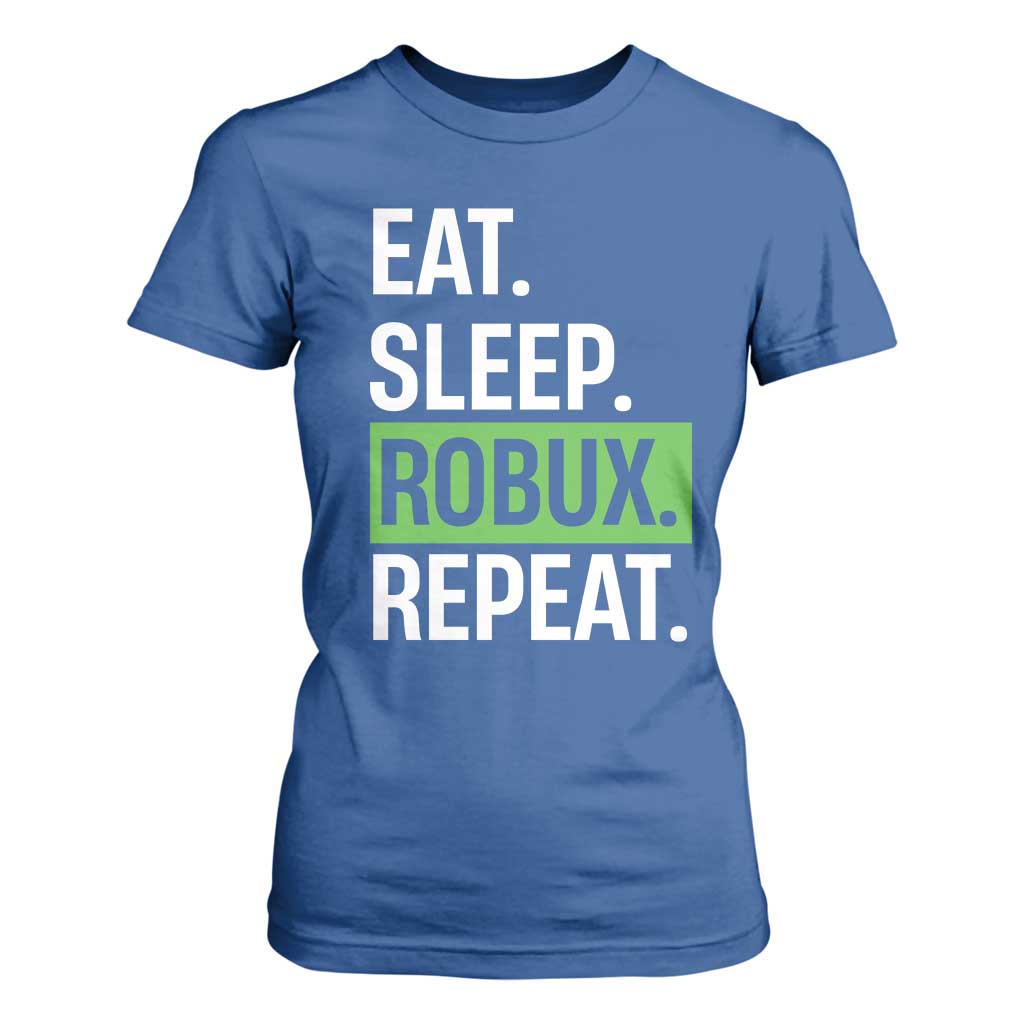 Eat Sleep Roblox Repeat T Shirt For Women Funny Video Game Lovers Gamers