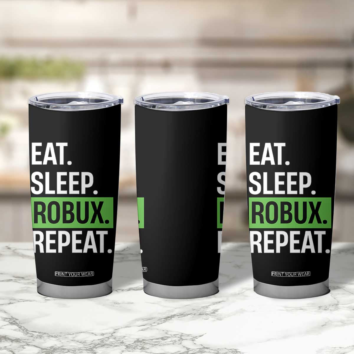 Eat Sleep Roblox Repeat Tumbler Cup Funny Video Game Lovers Gamers