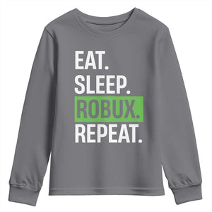 Eat Sleep Roblox Repeat Youth Sweatshirt Funny Video Game Lovers Gamers