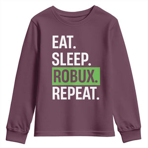 Eat Sleep Roblox Repeat Youth Sweatshirt Funny Video Game Lovers Gamers