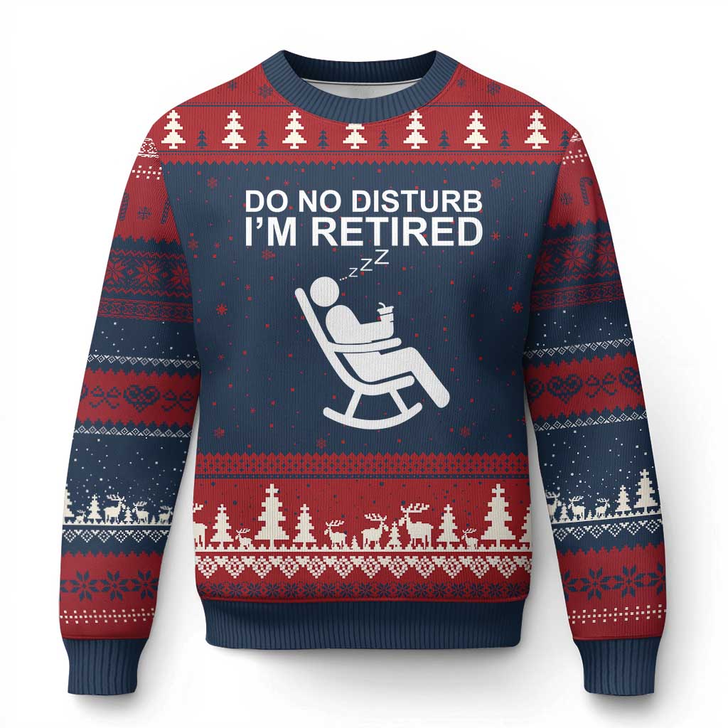 Retirement Gifts For Men Ugly Christmas Sweater Do Not Disturb Im Retired