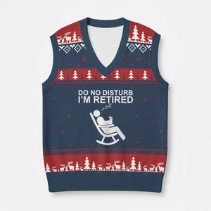 Retirement Gifts For Men V-Neck Knit Sweater Vest Do Not Disturb Im Retired TS10 Navy Red Print Your Wear