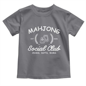 Funny Mahjong Social Club Toddler T Shirt Craks Dots Bams Mahjong Player Game Lovers TS10 Charcoal Print Your Wear