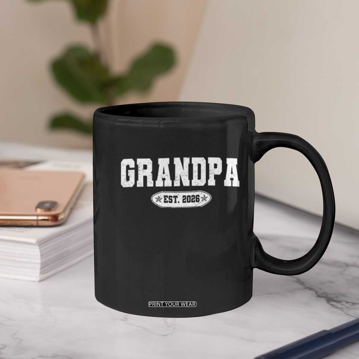 Grandpa Est 2026 Coffee Mug Promoted To Grandpa Paternity Fathers Day TS10 Print Your Wear