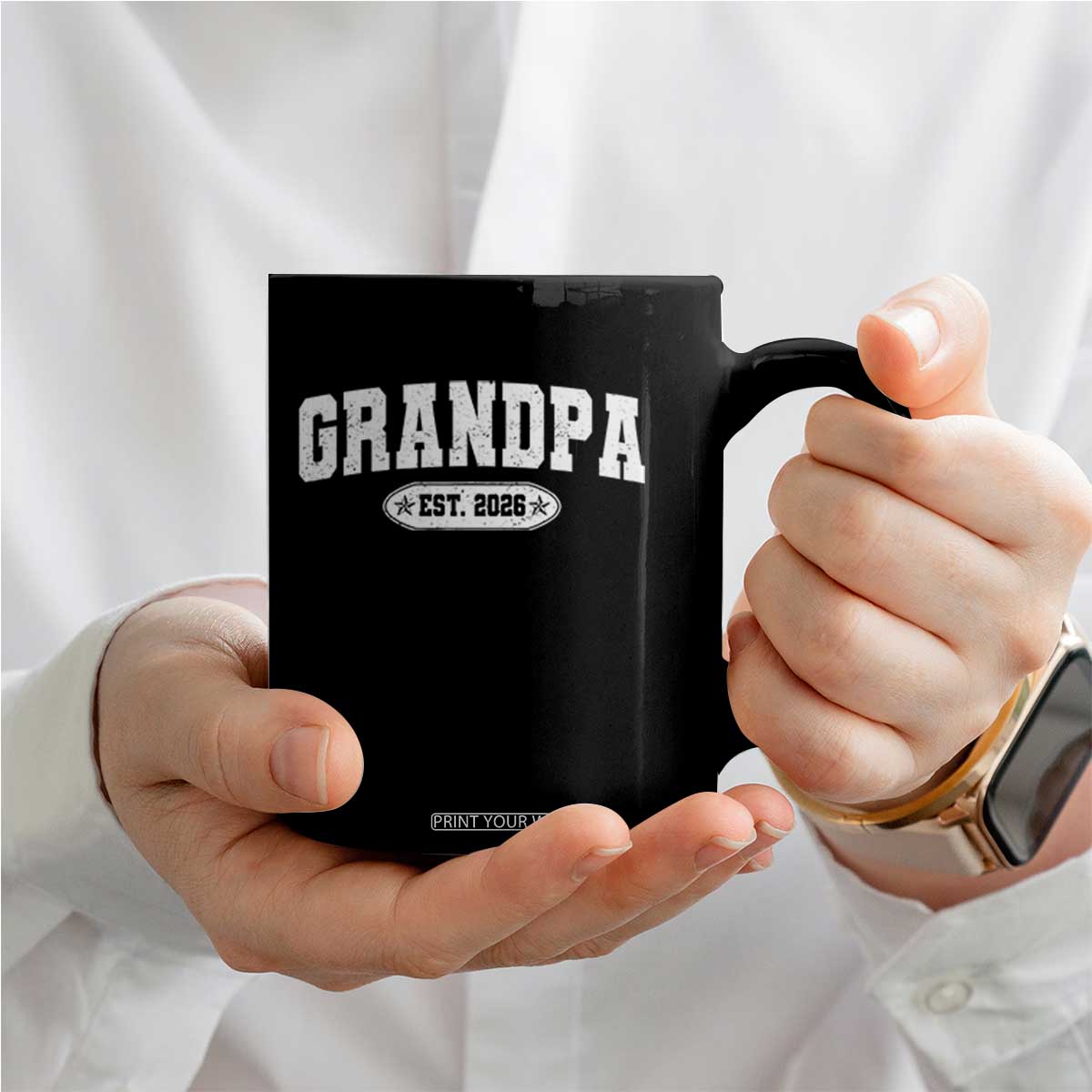 Grandpa Est 2026 Coffee Mug Promoted To Grandpa Paternity Fathers Day TS10 Print Your Wear