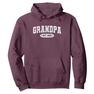 Grandpa Est 2026 Hoodie Promoted To Grandpa Paternity Fathers Day TS10 Maroon Print Your Wear