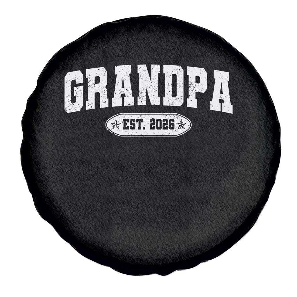 Grandpa Est 2026 Spare Tire Cover Promoted To Grandpa Paternity Fathers Day TS10 Print Your Wear