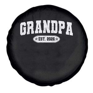 Grandpa Est 2026 Spare Tire Cover Promoted To Grandpa Paternity Fathers Day TS10 Print Your Wear