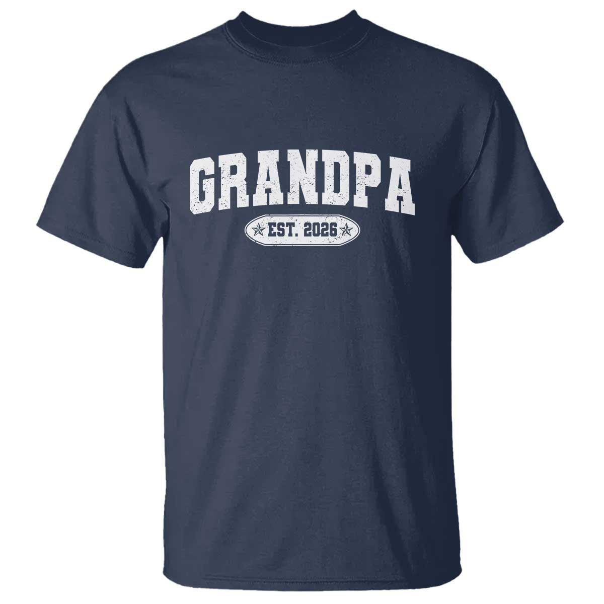 Grandpa Est 2026 T Shirt Promoted To Grandpa Paternity Fathers Day TS10 Navy Print Your Wear