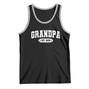 Grandpa Est 2026 Tank Top Promoted To Grandpa Paternity Fathers Day TS10 Black Athletic Heather Print Your Wear