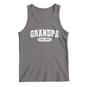 Grandpa Est 2026 Tank Top Promoted To Grandpa Paternity Fathers Day TS10 Deep Heather Print Your Wear
