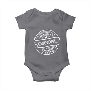 Promoted To Grandpa Est. 2026 Baby Onesie Grandparents Baby Announcement Fathers Day TS10 Charcoal Print Your Wear